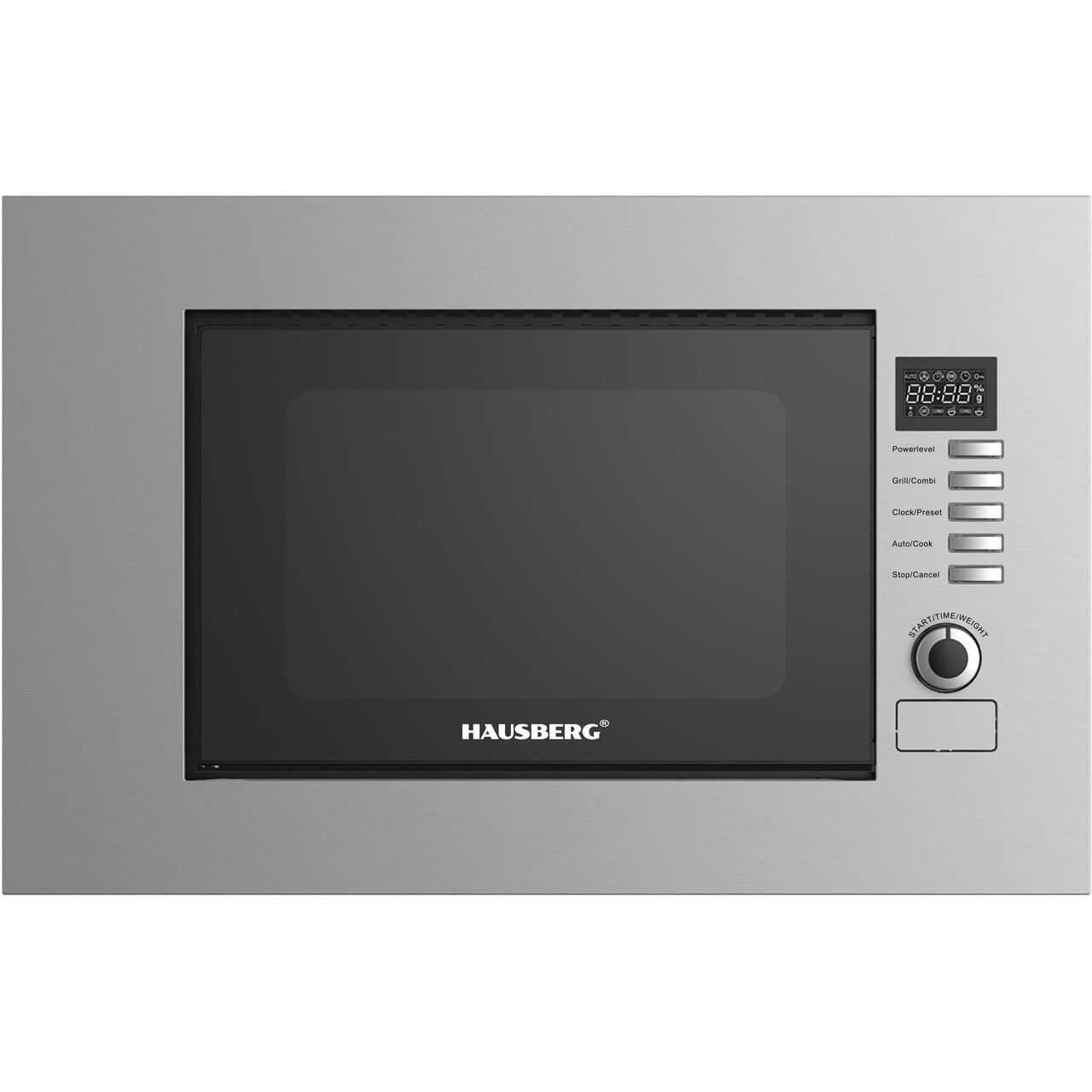 Cuptor cu microunde incorporabil Hausberg HB-8065, 20 l, 1200 W, 6 nivele de putere, 8 programe automate, control mecanic, decongelare, timer, sistem blocare copii