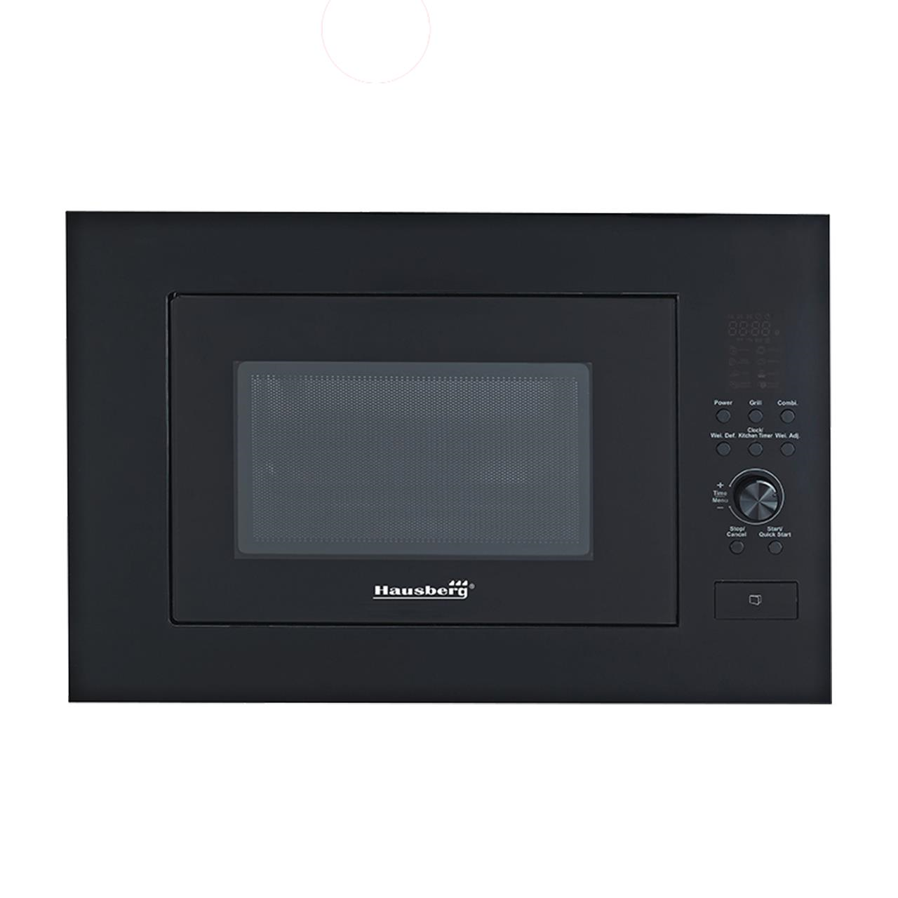 Cuptor cu microunde incorporabil Hausberg HB-8070, 25 l, Putere nominalã de iesire a cuptorului cu microunde: 900W, putere de intrare: 1400W, putere grãtar: 1000W, Grill, Control digital