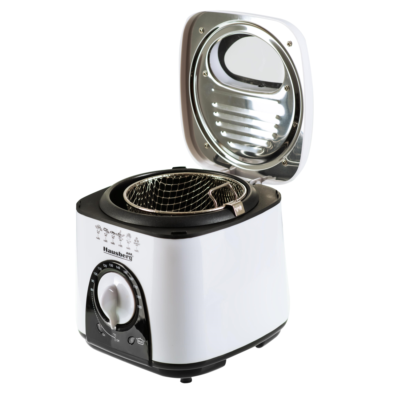 Hausberg HB 1320NG olajsütő, 850W - 950 W, 1 L, fehér/fekete