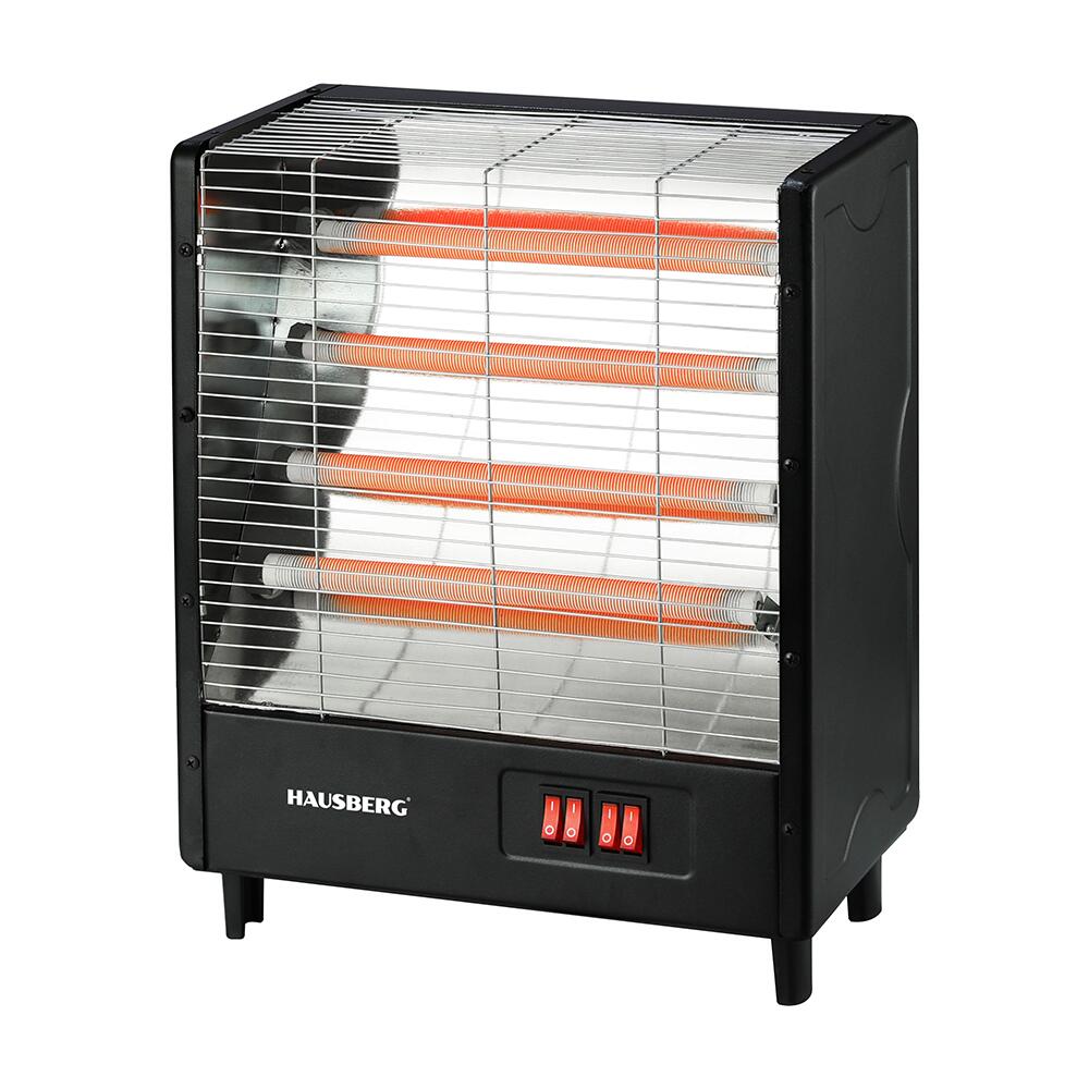 Radiator electric HAUSBERG HB-8803NG, 2000W, 4 nivele de putere, 4 tuburi ceramice