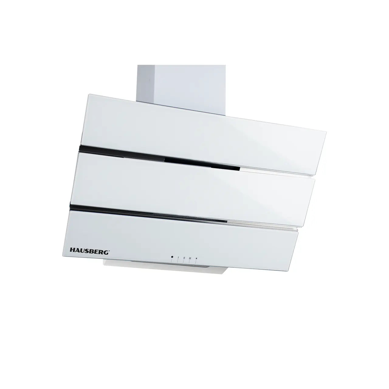 Hota incorporabila decorative Hausberg HB-1820AB, 60 cm, putere de absorbtie 450 m3/h, 112W, Corp din Sticla, LED