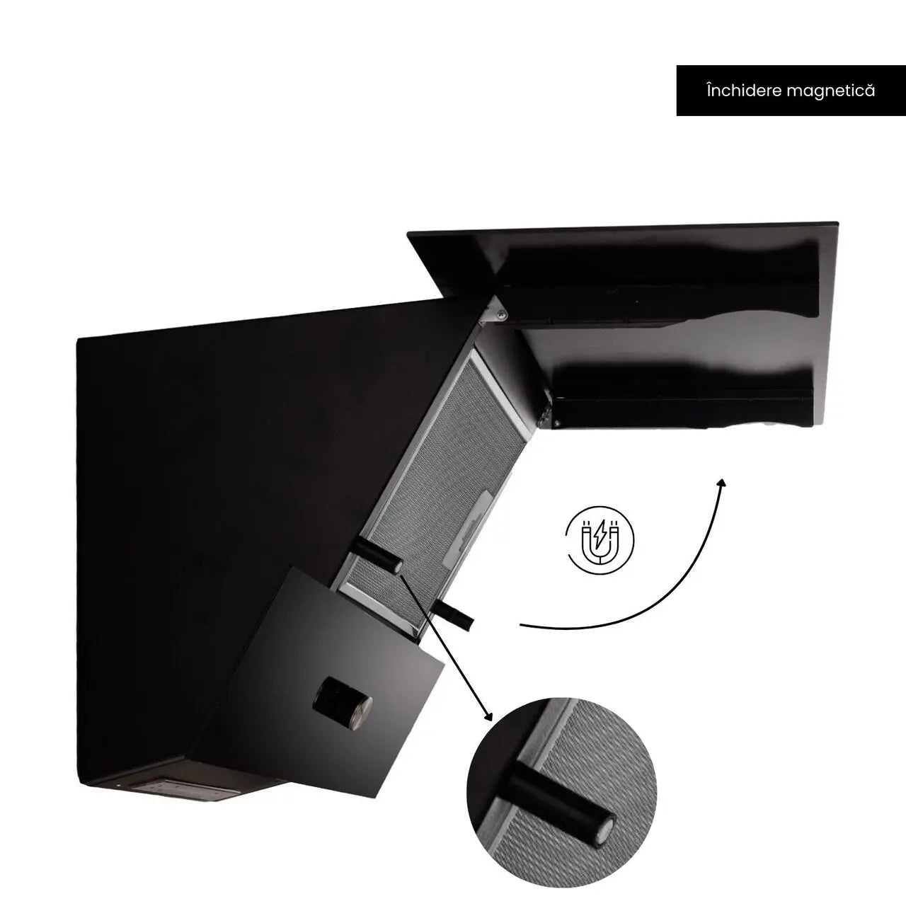 Hota Incorporabila decorativa Hausberg HB-2285NG, 60 cm, putere de absorbtie 650 m?/h