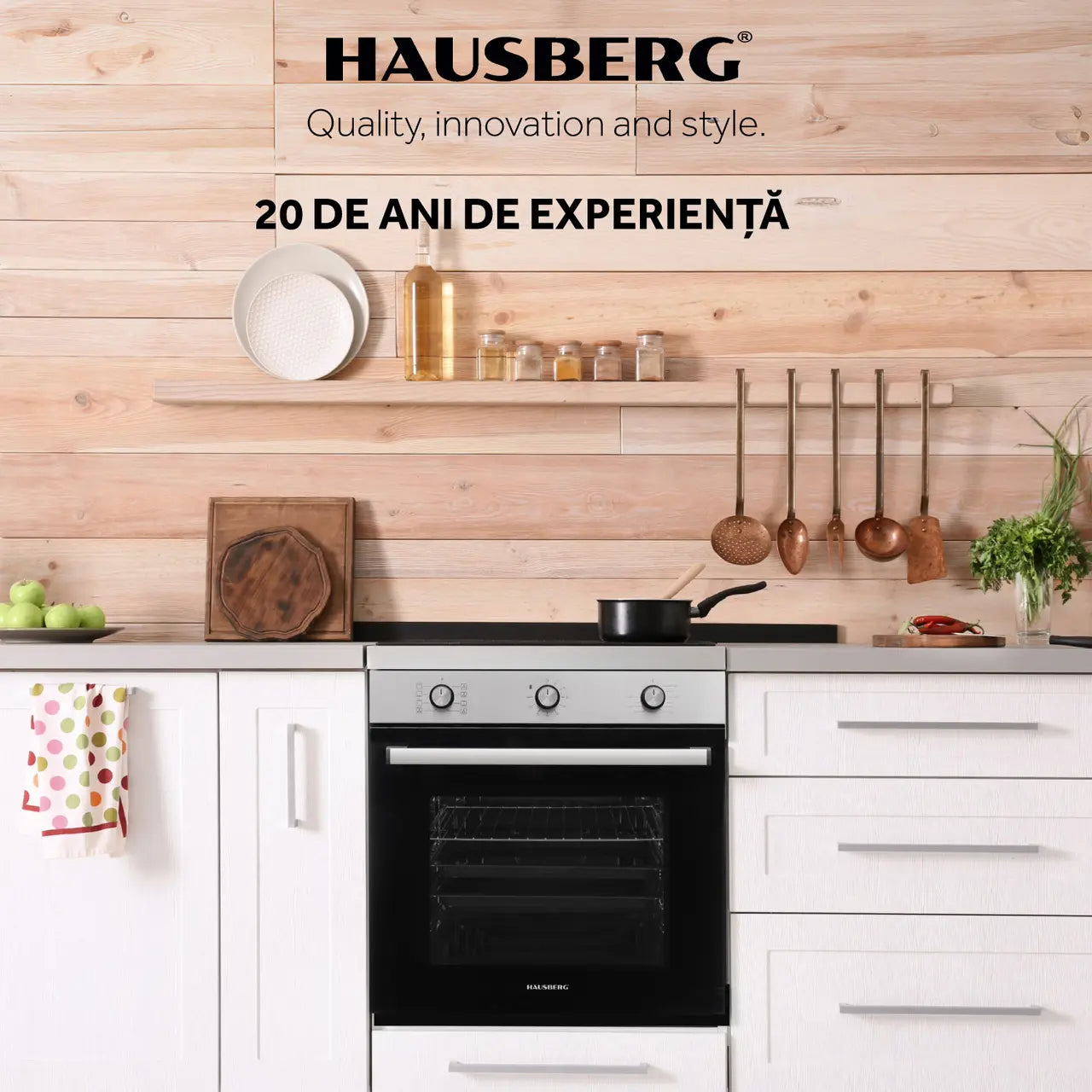 Cuptor electric incorporabil Hausberg HB-8053 2225W 71L Clasa A