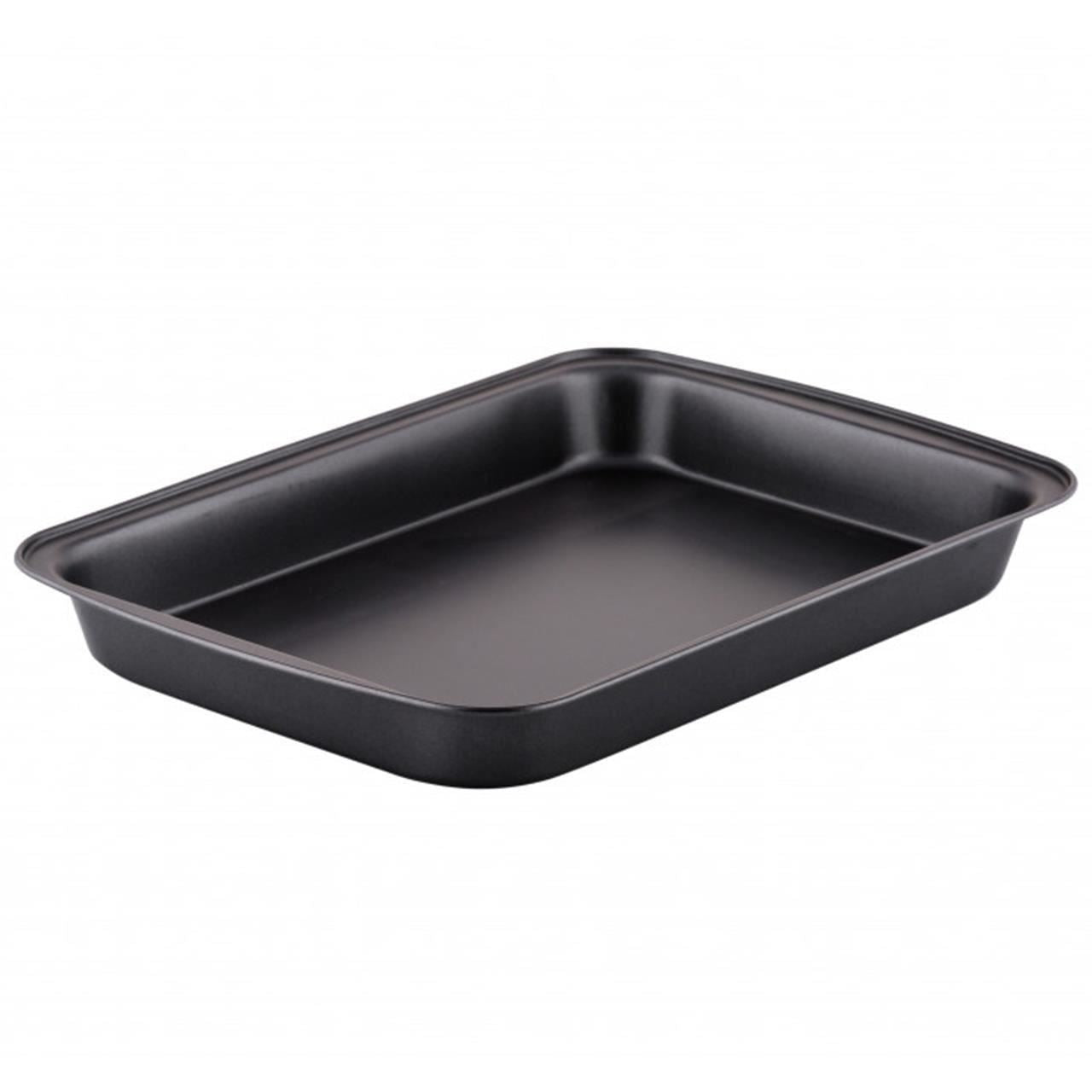 Tava dreptunghiulara pentru copt, Ertone ERT-MN 563B, anti-aderenta, 35,5x24x4 cm, Negru